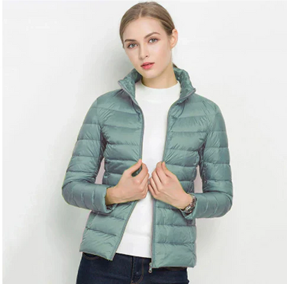 Women's Quilted Jacket Slim Fit Zipper
