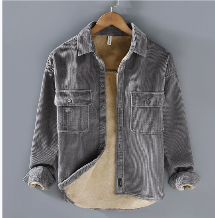 Men's Corduroy Jacket Comfortable Green