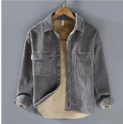 Men's Corduroy Jacket Comfortable Green