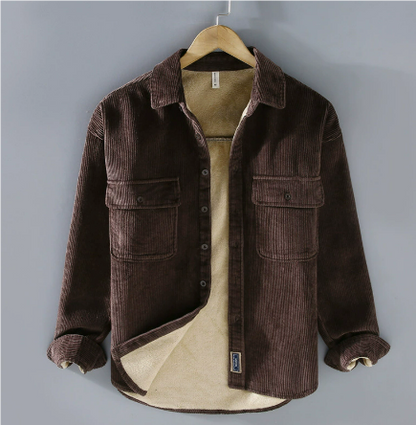 Men's Corduroy Jacket Comfortable Green