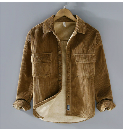 Herren Cordjacke Bequem Grün - IdealeKleiden