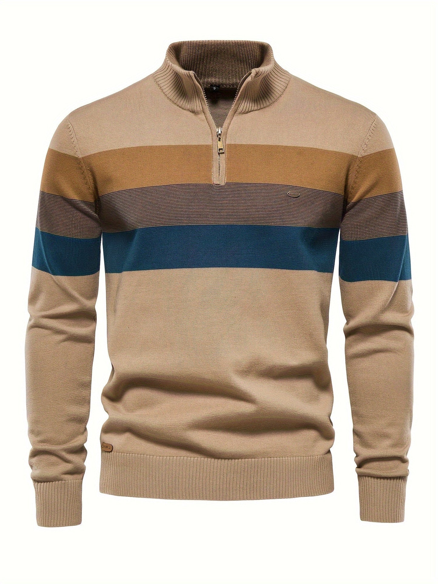 Men's Half-Zip Knitted Sweater