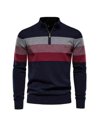 Men's Half-Zip Knitted Sweater