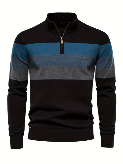 Men's Half-Zip Knitted Sweater