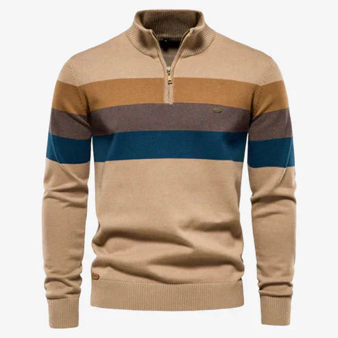 Men's Pullover Long Sleeve Stand-Up Collar Knit