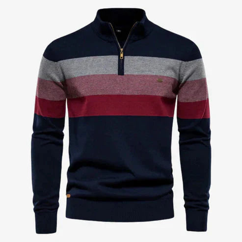 Men's Pullover Long Sleeve Stand-Up Collar Knit