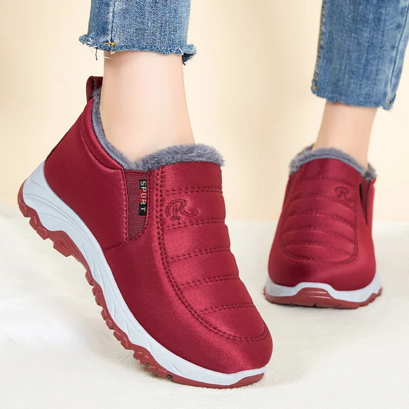 Wasserdichte Winterstiefel Frauen Warm Bequem Design - IdealeKleiden