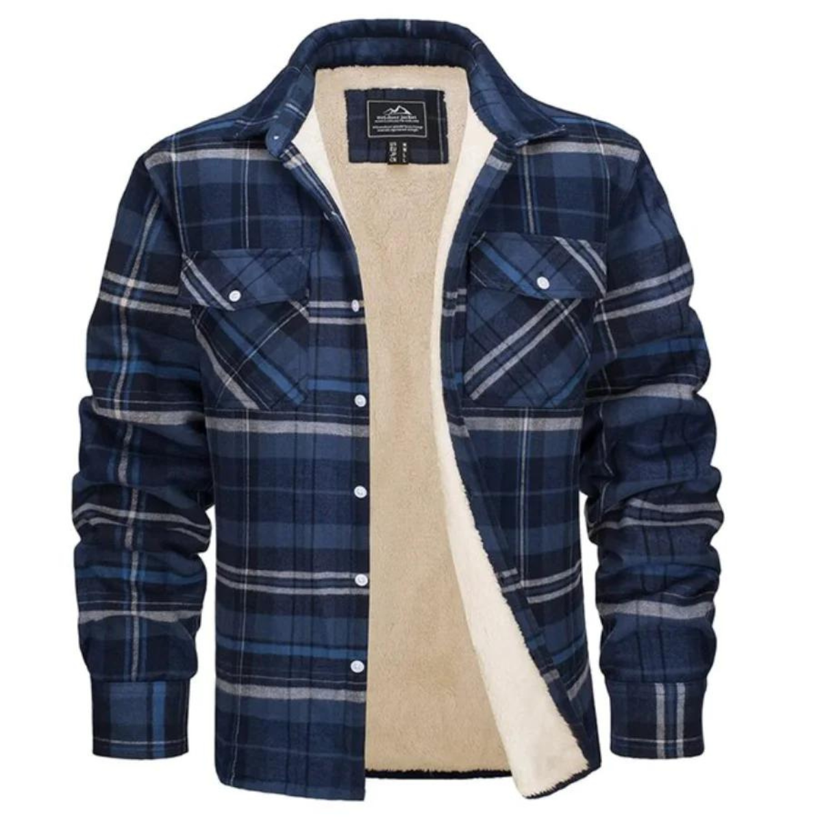 Men's Flannel Shirt Jacket Sherpa Lined Warm