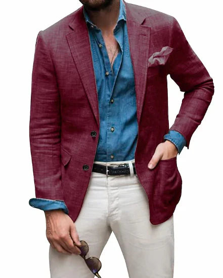 Men's Linen Blazer Elegant Wedding