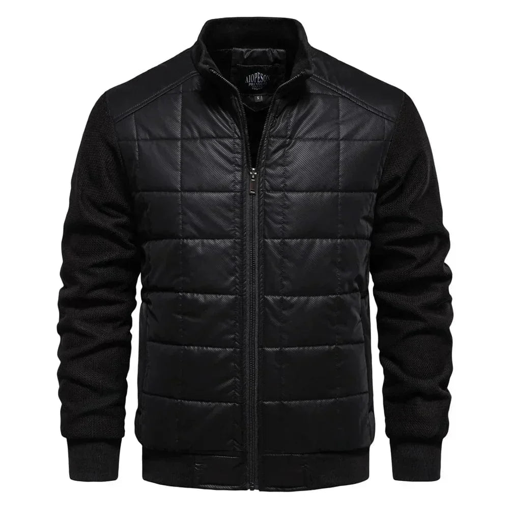 Practical Men's Quilted Jacket Comfortable Warm