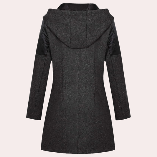 Stylischer Damen Wintermantel mit Kapuze - IdealeKleiden