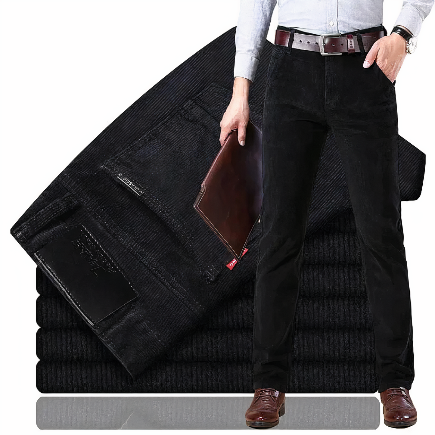 Straight Corduroy Trousers Modern Fit