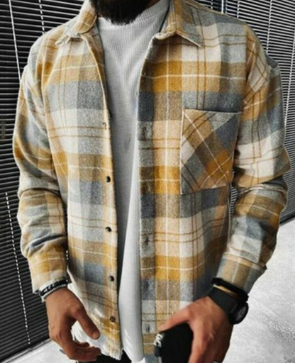 Men's Modern Fit Plaid Shirt
