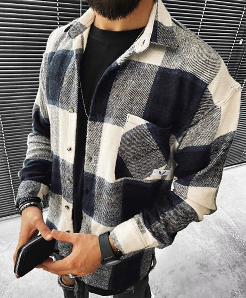 Men's Modern Fit Plaid Shirt