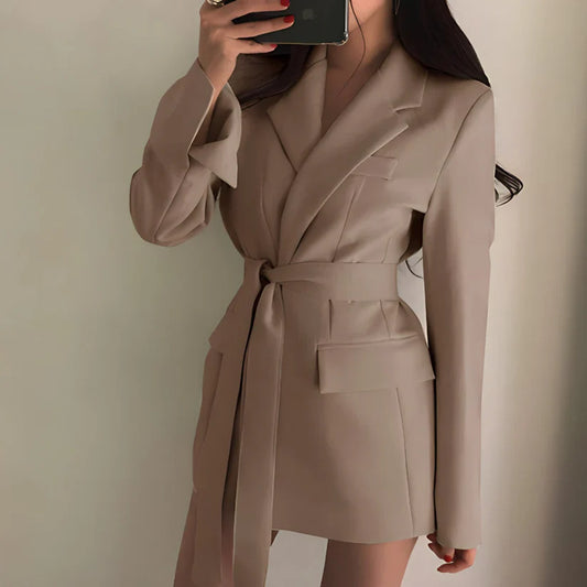 Schicke Herrenjacke Gürtel Blazer - IdealeKleiden
