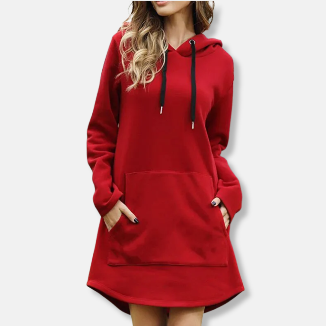 Hooded Sweatshirt Dress Comfortable Cotton