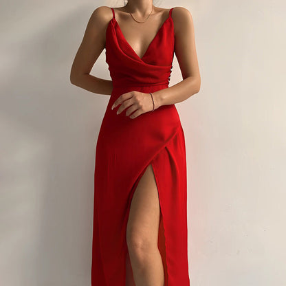 Summer dress Ibiza style satin elegant