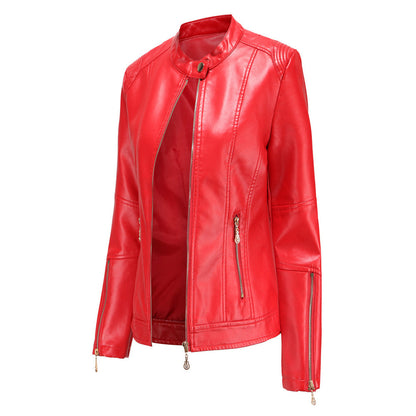 Autumn Leather Jacket Women Stylish