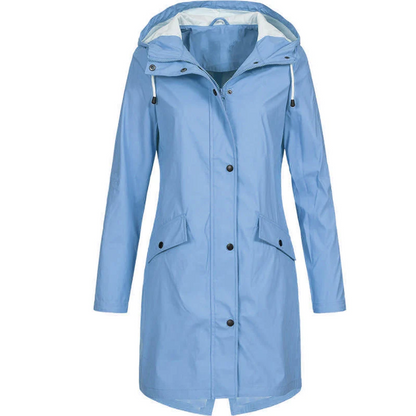 Wasserfester Damen Regenmantel Lang - IdealeKleiden