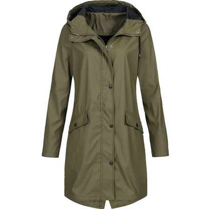 Women's Waterproof Long Raincoat