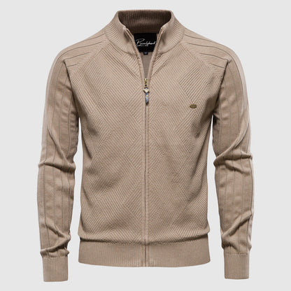 Herren Strickpullover mit Reißverschluss Modern - IdealeKleiden