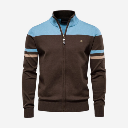 Zip-Up Pullover Men Casual Knit