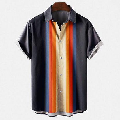 Men's Short-Sleeve Shirt Retro Style