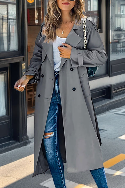 Women's Classic Double-Breasted Trench Coat