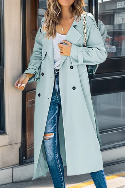 Women's Classic Double-Breasted Trench Coat