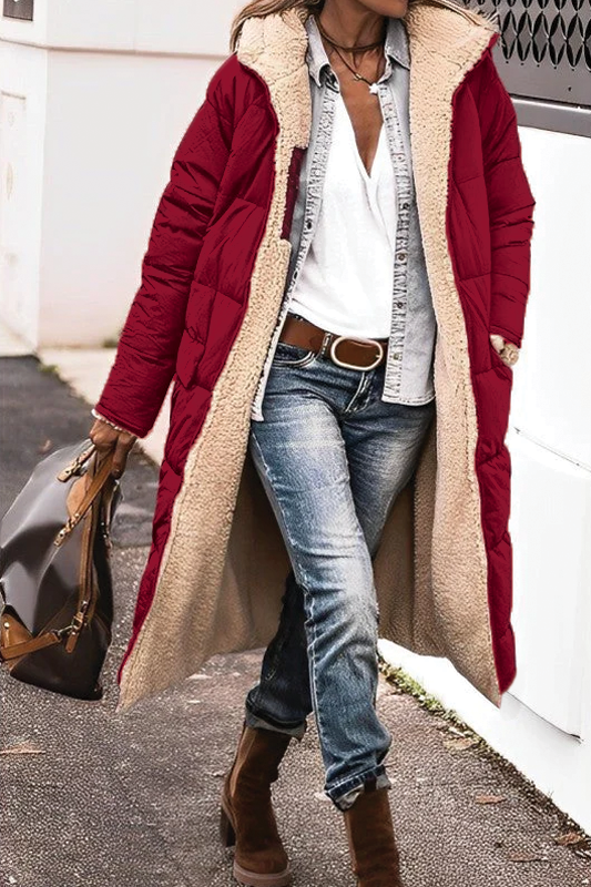 Practical Women's Long Padded Reversible Coat