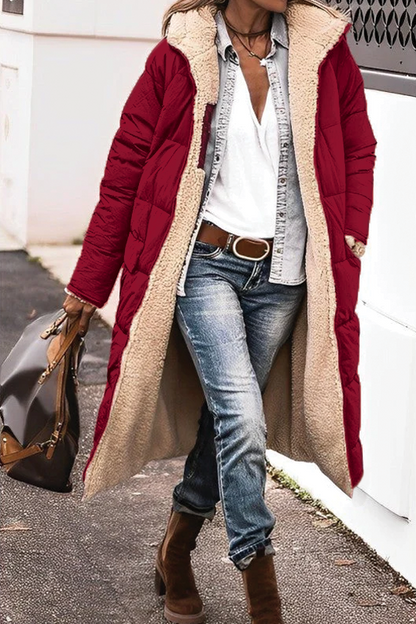Practical Women's Long Padded Reversible Coat