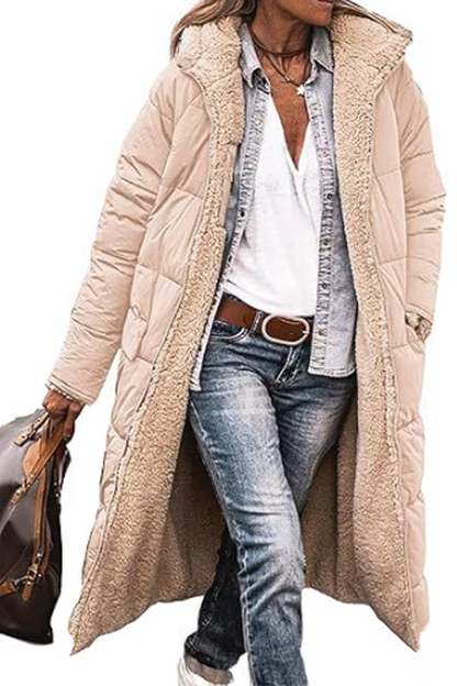 Practical Women's Long Padded Reversible Coat