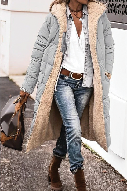 Practical Women's Long Padded Reversible Coat