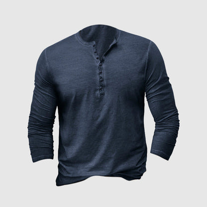 Slim Fit Henley Shirts Soft Long Sleeve