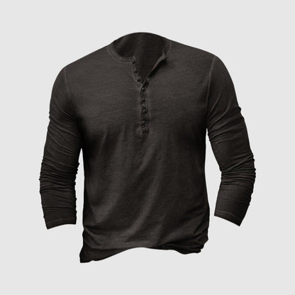 Slim Fit Henley Shirts Soft Long Sleeve