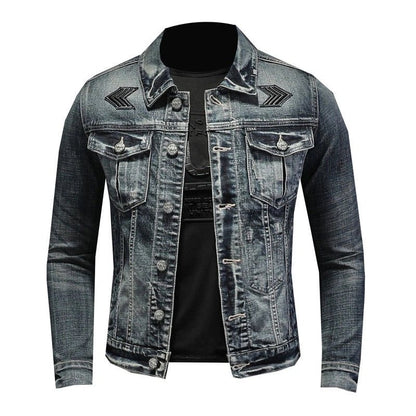 Men's Black Stonewashed Denim Jacket