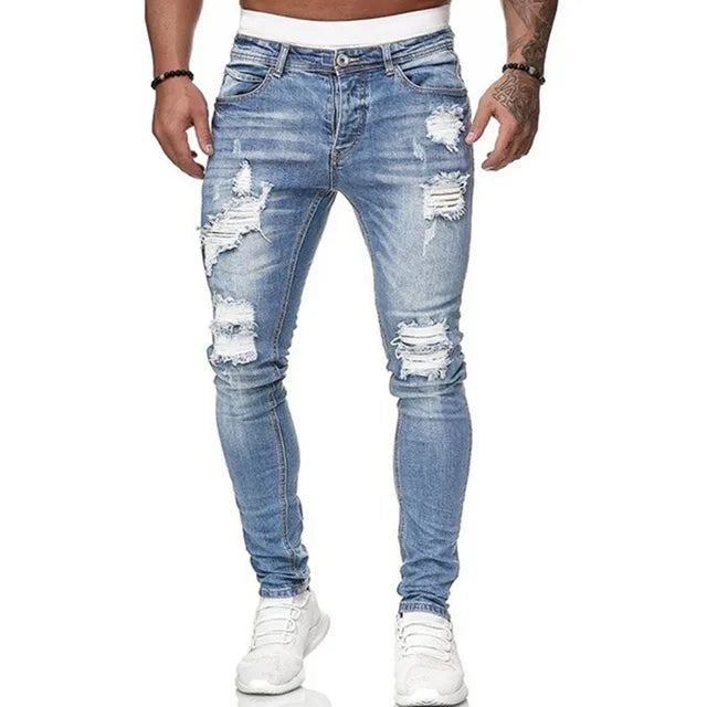 Men's Slim Fit Ripped Jeans