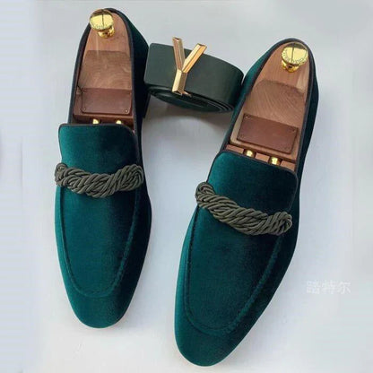 Herren Schuhe Loafer Elegant Geflochtene Details