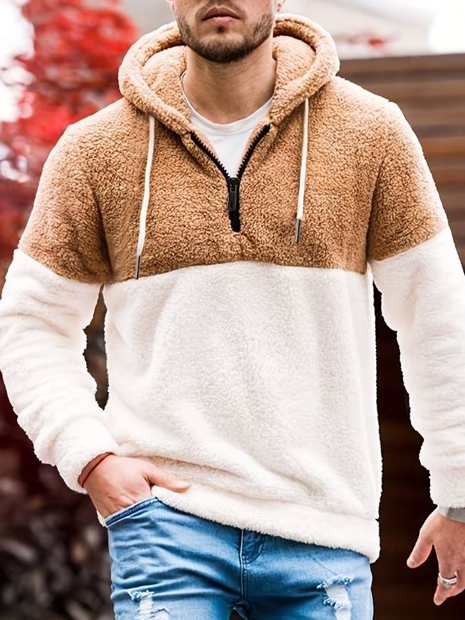 Herren Fleece-Pullover Kapuze Warm - IdealeKleiden