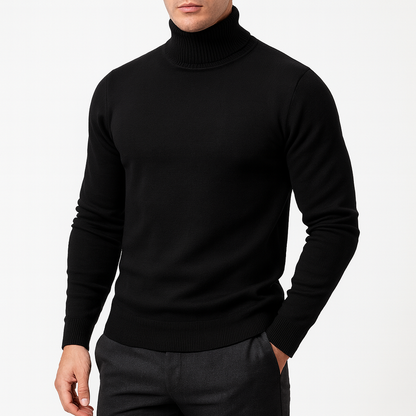 Men's simple turtleneck sweater