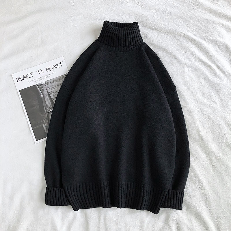 Großer Herren Rollkragenpullover Oversized Strick - IdealeKleiden