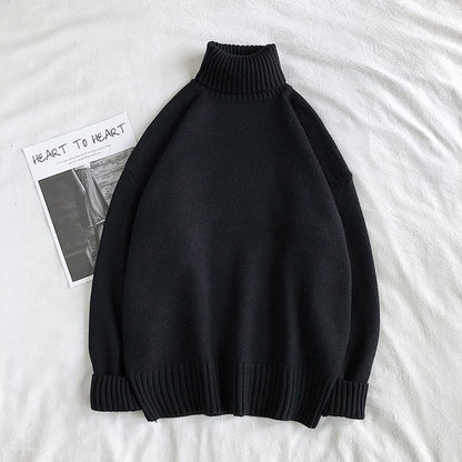 Großer Herren Rollkragenpullover Oversized Strick - IdealeKleiden
