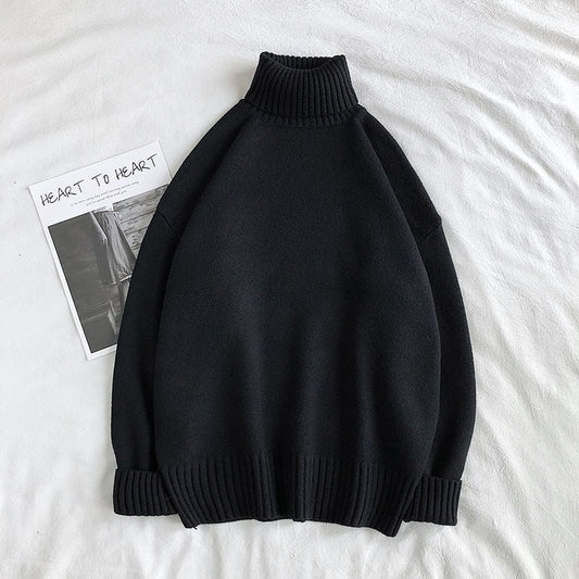 Großer Herren Rollkragenpullover Oversized Strick - IdealeKleiden