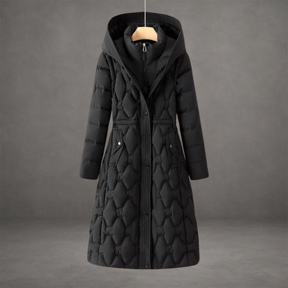Hooded Women's Warm Puffer Quilted Jacket