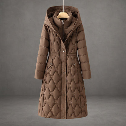 Hooded Women's Warm Puffer Quilted Jacket