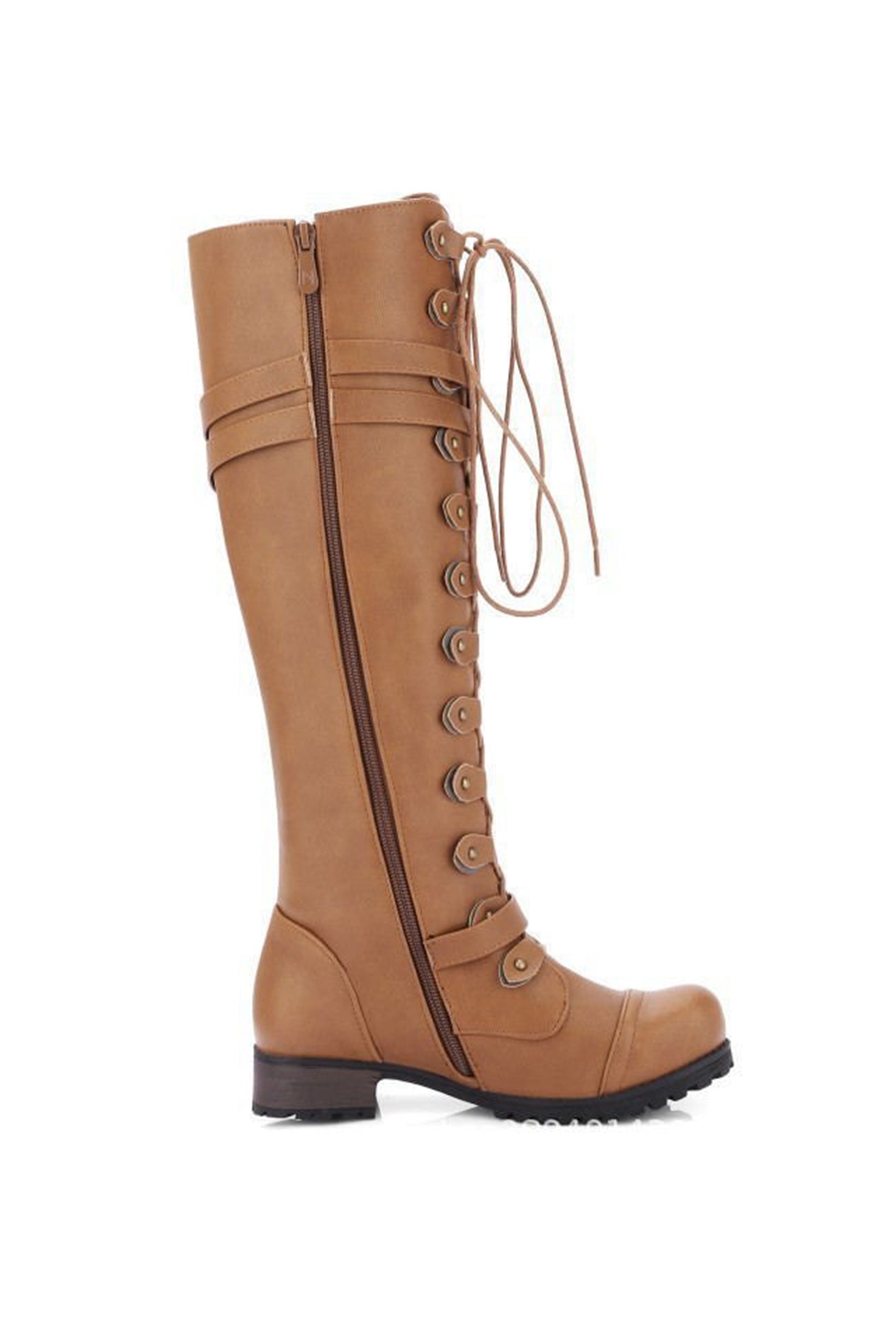 Knight boots with studs and buckle