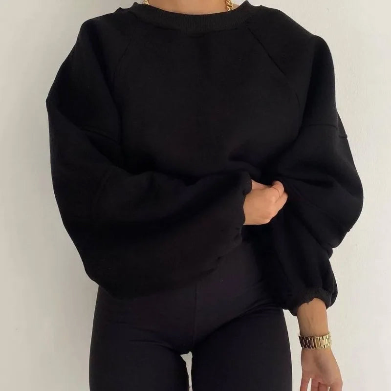 Comfortable Oversized Sweatshirt Soft Cotton Long-sleeved
