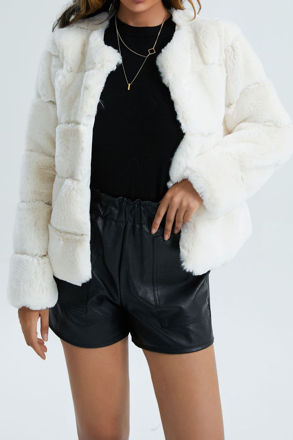 Women's Faux Fur Short Jacket Soft & Chic