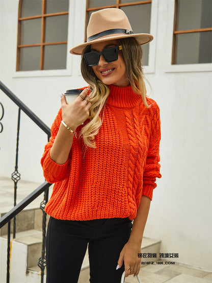 Stylish Turtleneck Sweater Winter Chic Women