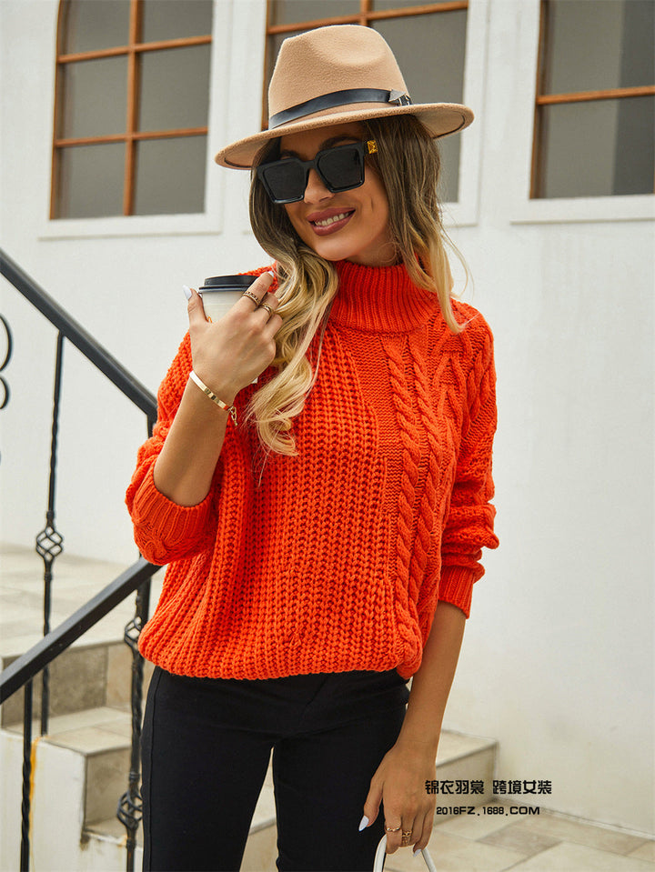 Stylish Turtleneck Sweater Winter Chic Women